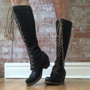John Fleuvog Lace-up Knee Tall Boots